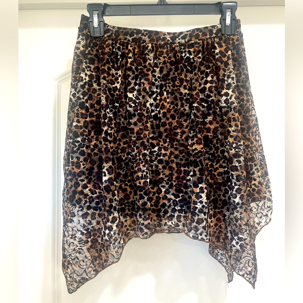 Leopard print Y2K skirt